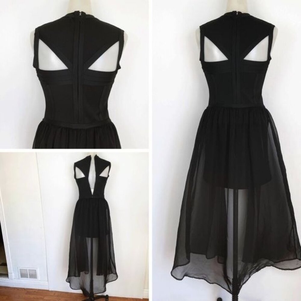 UNIF Godspeed Bandage Cut Out Sheer Maxi Dress size Small - Picture 6 of 13